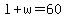 l%2Bw=60