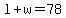 l%2Bw=78