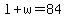 l%2Bw=84