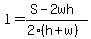 l=%28S-2wh%29%2F%282%28h%2Bw%29%29