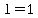 l=1