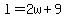 l=2w%2B9