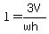 l=3V%2F%28wh%29