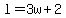 l=3w%2B2