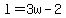 l=3w-2