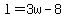 l=3w-8