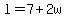 l=7%2B2w
