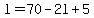 l=70-2l%2B5