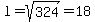 l=sqrt%28324%29=18