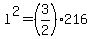 l%5E2=%283%2F2%29%2A216