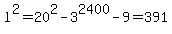 l%5E2=20%5E2-3%5E2400-9=391