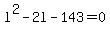 l%5E2-2l-143=0
