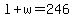 l+%2B+w+=+246