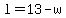 l+=+13+-+w