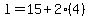 l+=+15%2B2%284%29