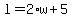 l+=+2%2Aw+%2B+5