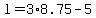 l+=+3%2A8.75+-+5