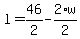 l+=+46%2F2+-+2%2Aw%2F2