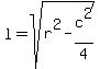 l+=+sqrt%28r%5E2+-+c%5E2%2F4%29