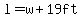 l+=+w+%2B+19ft
