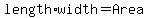 length%2Awidth=Area
