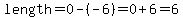 length=0-%28-6%29=0%2B6=6