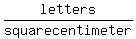 letters%2Fsquare+centimeter