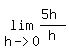 lim%28h-%3E0%2C+%285h%29%2Fh%29