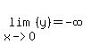 lim%28x-%3E0%2C%28y%29%29=-infinity%29