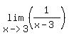 lim%28x-%3E3%2C%281%2F%28x-3%29%29%29