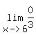 lim%28x-%3E6%2C0%2F3%29