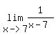 lim%28x-%3E7%2C1%2F%28x-7%29%29