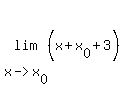 lim%28x-%3Ex%5B0%5D%2C%28x%2Bx%5B0%5D%2B3%29%29