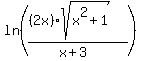 ln%28%28%282x%29%2Asqrt%28x%5E2%2B1%29%29%2F%28x%2B3%29%29