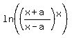 ln%28%28%28x%2Ba%29%2F%28x-a%29%29%5Ex%29