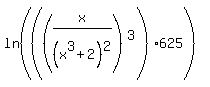 ln%28%28%28x%2F%28x%5E3+%2B+2%29%5E2%29%5E3%29%2A625%29%29