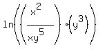 ln%28%28%28x%5E2%29%2F%28xy%5E5%29%29%28y%5E3%29%29