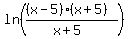 ln%28%28%28x-5%29%28x%2B5%29%29%2F%28x%2B5%29%29