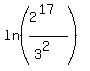 ln%28%282%5E17%29%2F%283%5E2%29%29
