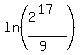 ln%28%282%5E17%29%2F%289%29%29