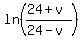 ln%28%2824%2Bv%29%2F%2824-v%29%29