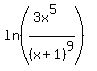 ln%28%283x%5E5%29%2F%28x%2B1%29%5E9%29