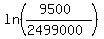 ln%28%289500%29%2F%282499000%29%29