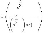 ln%28%28a%5E%281%2F3%29%29%2F%28%28b%5E%284%2F3%29%29%28c%29%29%29