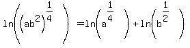 ln%28%28ab%5E2%29%5E%281%2F4%29%29=ln%28a%5E%281%2F4%29%29%2Bln%28b%5E%281%2F2%29%29