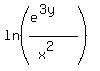 ln%28%28e%5E%283y%29%29%2F%28x%5E2%29%29