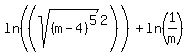 ln%28%28sqrt%28%28m-4%29%5E5%29%5E2%29%29%2Bln+%281%2Fm%29