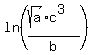 ln%28%28sqrt%28a%29%2Ac%5E3%29%2Fb%29