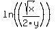 ln%28%28sqrt%28x%29%2F2y%29%29