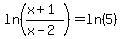 ln%28%28x%2B1%29%2F%28x-2%29%29=ln%285%29